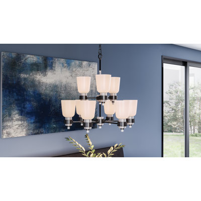 Fleischmann 9 - Light Dimmable Tiered Chandelier