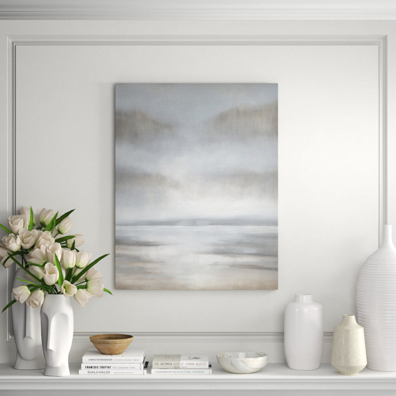 Pearly Sky II Giclee Wall Art Décor By Barclay Butera Painting by Barclay Butera, Image Brush Gel, 51" H x 40" W x 1.5" D