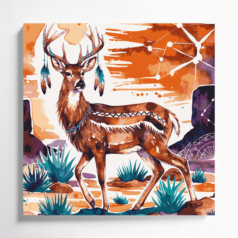 Art mural sur toile 19, Southwestern Animals, H 8 po x l 8 po