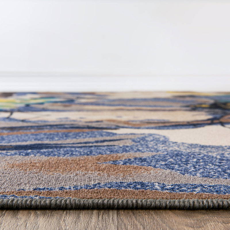 Tapis ivoire / crème Dichiera, Rond 8 pi