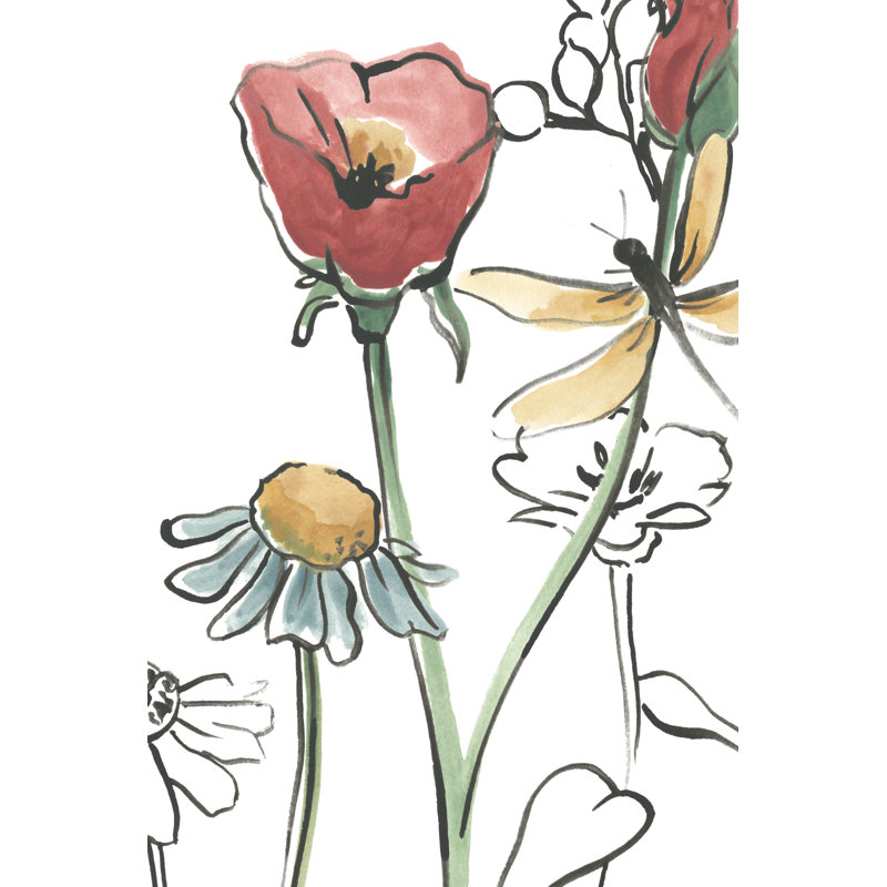 " Boho Florals VI ", 36" H x 24" W x 1.25" D