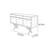 Adjustable Layer Brass Handle Buffet Table