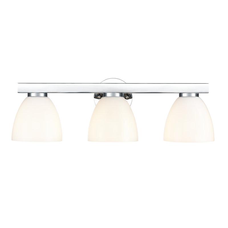 Meuble-lavabo 3 lumières Wrisley , Chrome poli