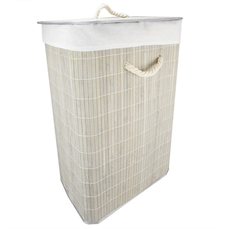 Bamboo Laundry Hamper, Ivory