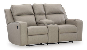 Diolinda Reclining Loveseat with Console, Gray