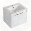 Meuble-lavabo de salle de bain avec lavabo en résine à fermeture en douceur et fixation flottante