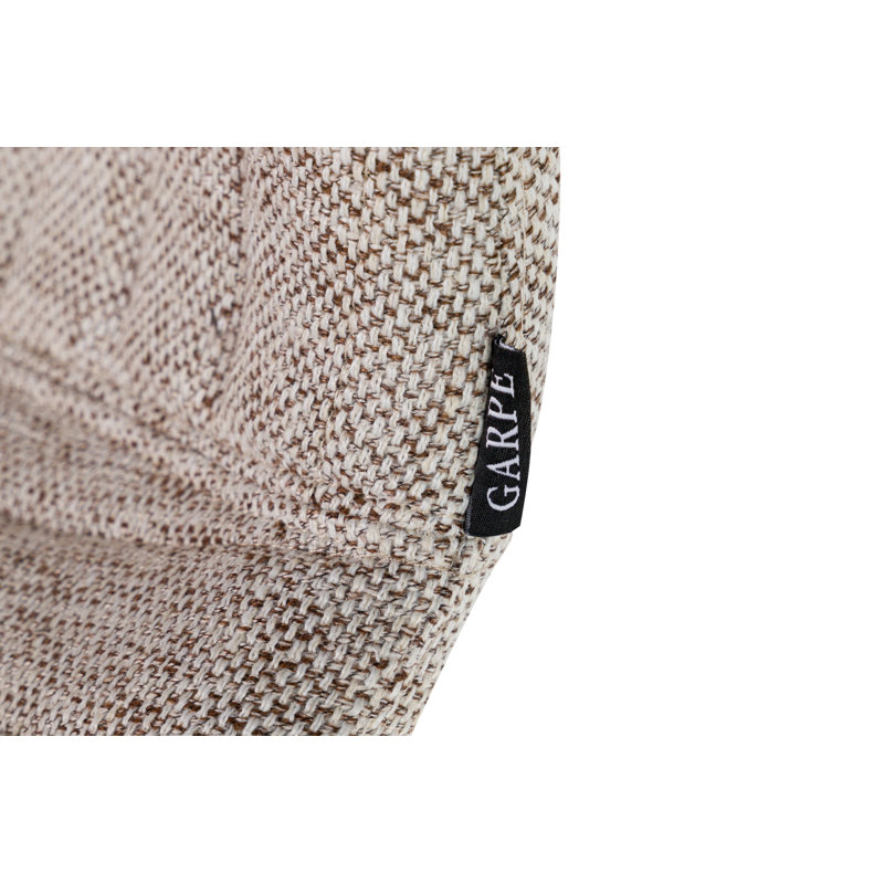 109.22cm H Upholstered Metal Side Chair in Beige