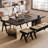 Black Rectangular Solid Wood desks-107627184