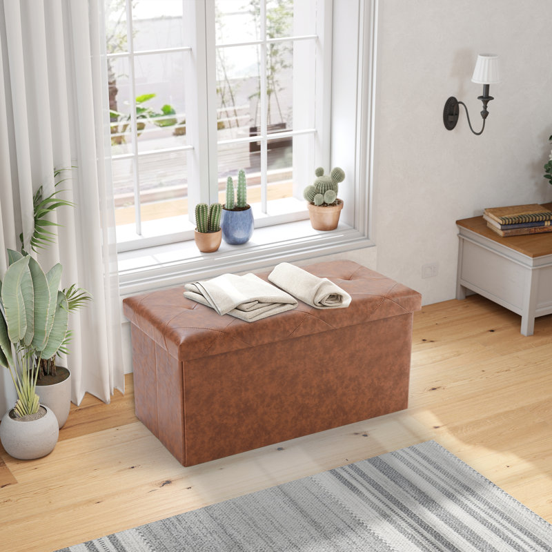 Repose-pieds standard avec rangement Kesa, Brun