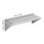 Tablette murale robuste en acier inoxydable - Support de rangement flottant de cuisine commercial de 36 po avec supports, résistant à la rouille et facile à nettoyer
