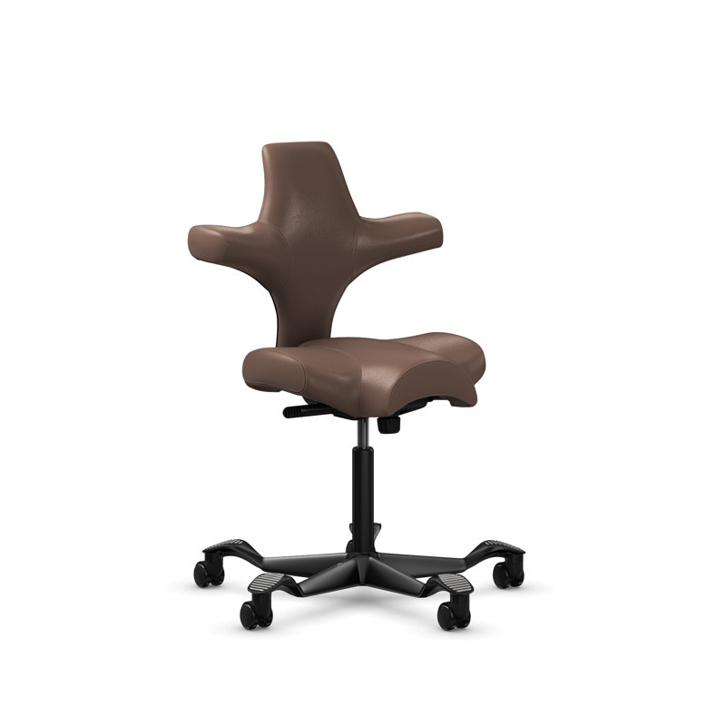 HÅG Capisco Adjustable Standard Height Chair , Brown Mahogany , Standard , Black