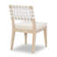 Chaise d'appoint à dossier bas brun / crème Biscayne