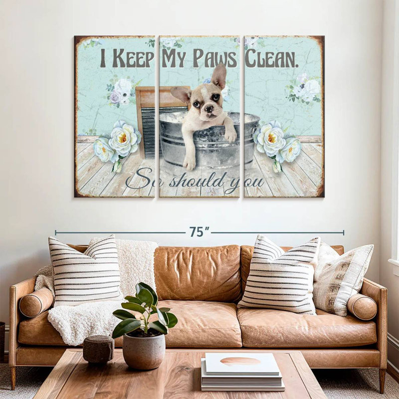 Ketti Keep Our Paws Clean, 42" H x 65" W