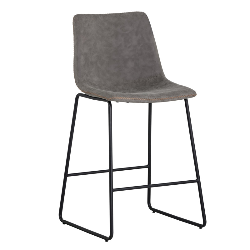 Cal Bar & Counter Stool, Gray, Counter Stool (26" Seat Height)