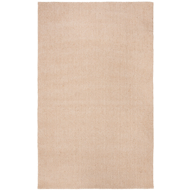 Tapis beige en jute / coton tissé à la main Gargan, Rectangulaire 3 pi x 5 pi