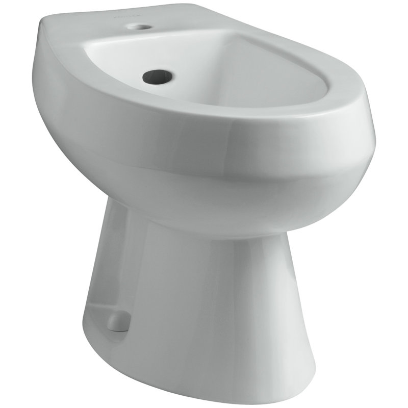Bidet à jet horizontal Amaretto® avec trou pour robinet simple, Gris glacé