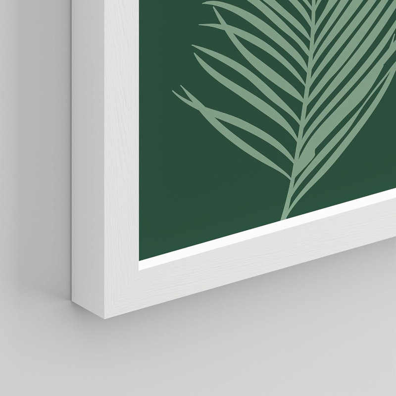 «Green Jungle Plant Ballet European Landscape Vintage Countryside», impression sur papier 8 pièces, Blanc
