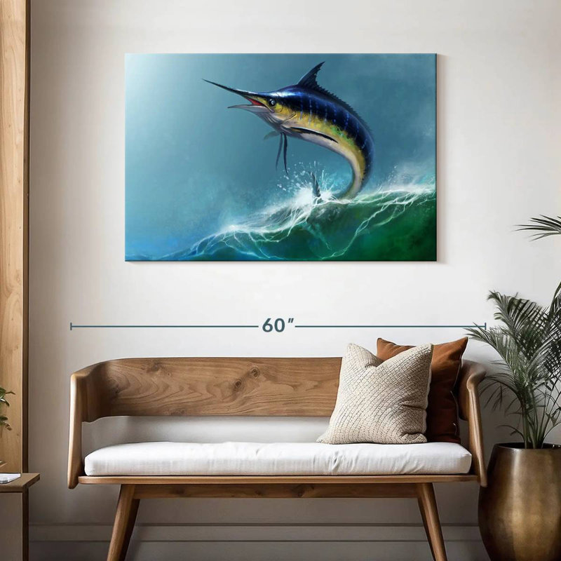 Leaping Marlin, 30" H x 45" W