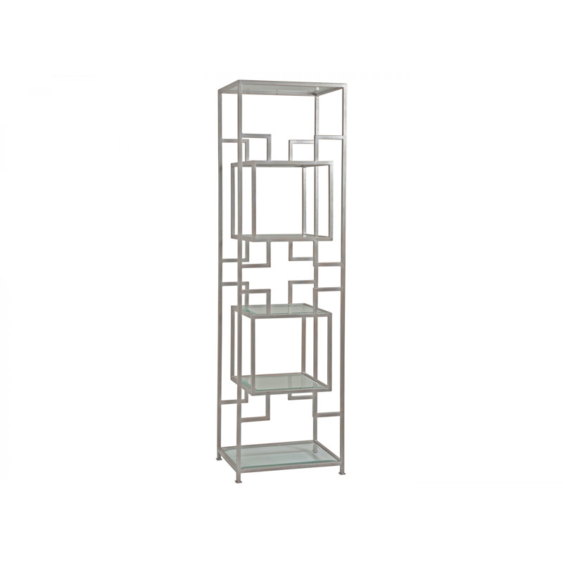 46"W x 18"D x 83"H  Suspension Etagere, Argento, (5 Shelves) 82.75" H x 46" W x 18" D