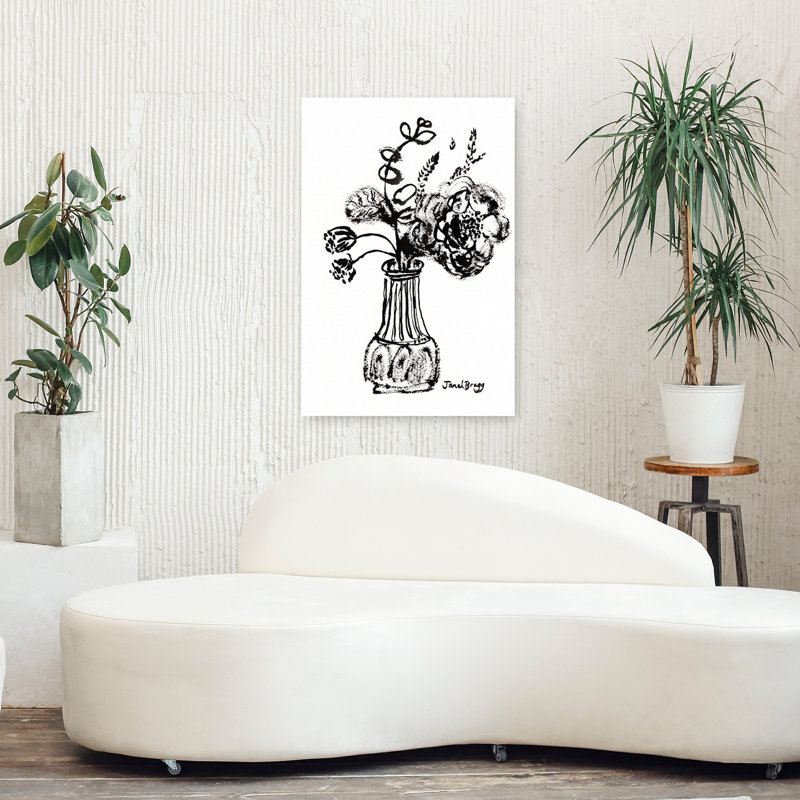 Art contemporain fleur contemporaine, H 36 po x l 24 po