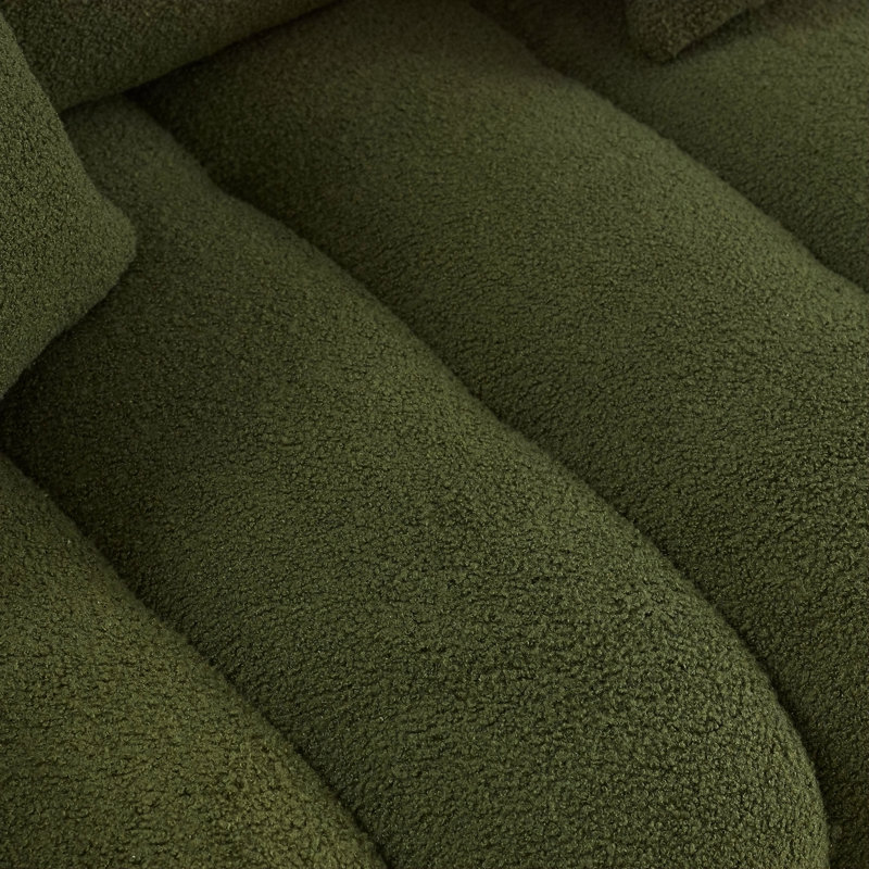 Canapé 82 pouces en tissu haut de gamme avec 3 coussins de dossier et coussins, structure en bois massif, idéal pour le salon, la chambre à coucher, un appartement et un bureau