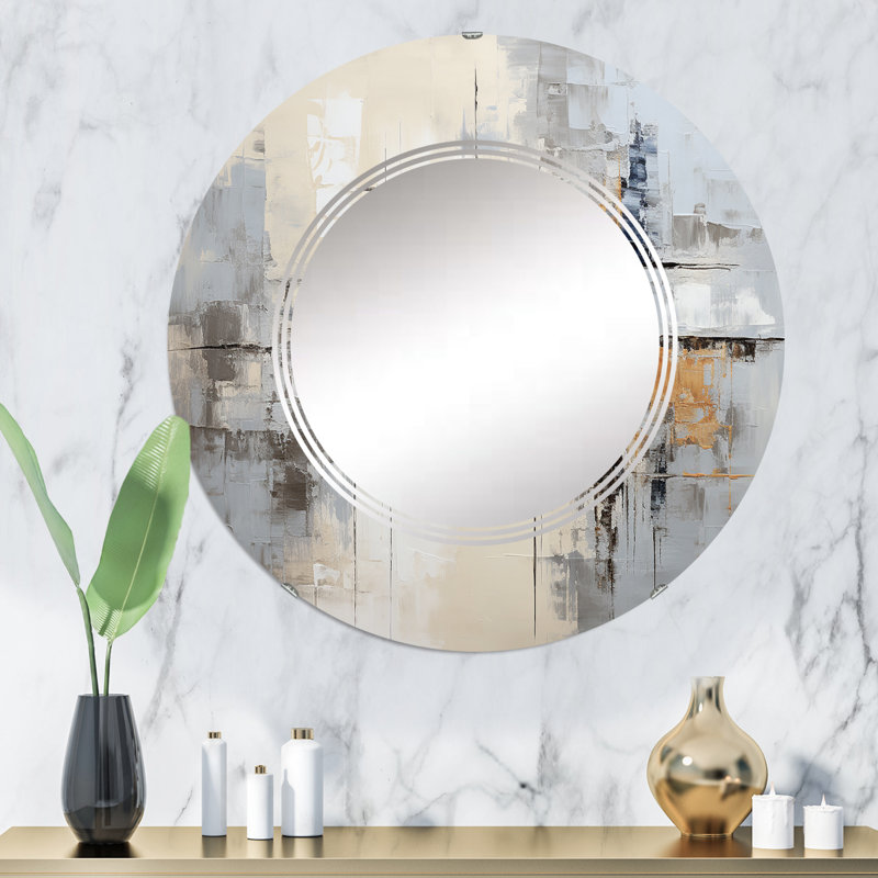 Eifa - Miroir mural moderne rond, 32 po x 32 po