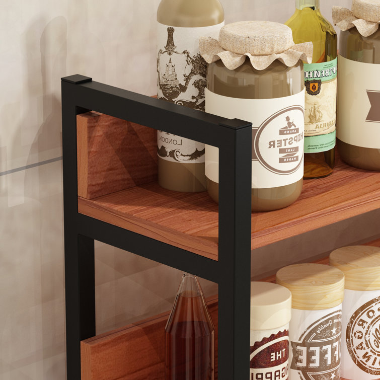 Akexperts Engineered Wood Multipurpose Kitchen Storage Rack Shelf for Home  with 4 Shelves