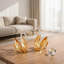 Cygne décoratif en verre taillé diamant poli à la main, cadeau romantique pour un couple à l'occasion d'un 50e anniversaire de mariage-123650940