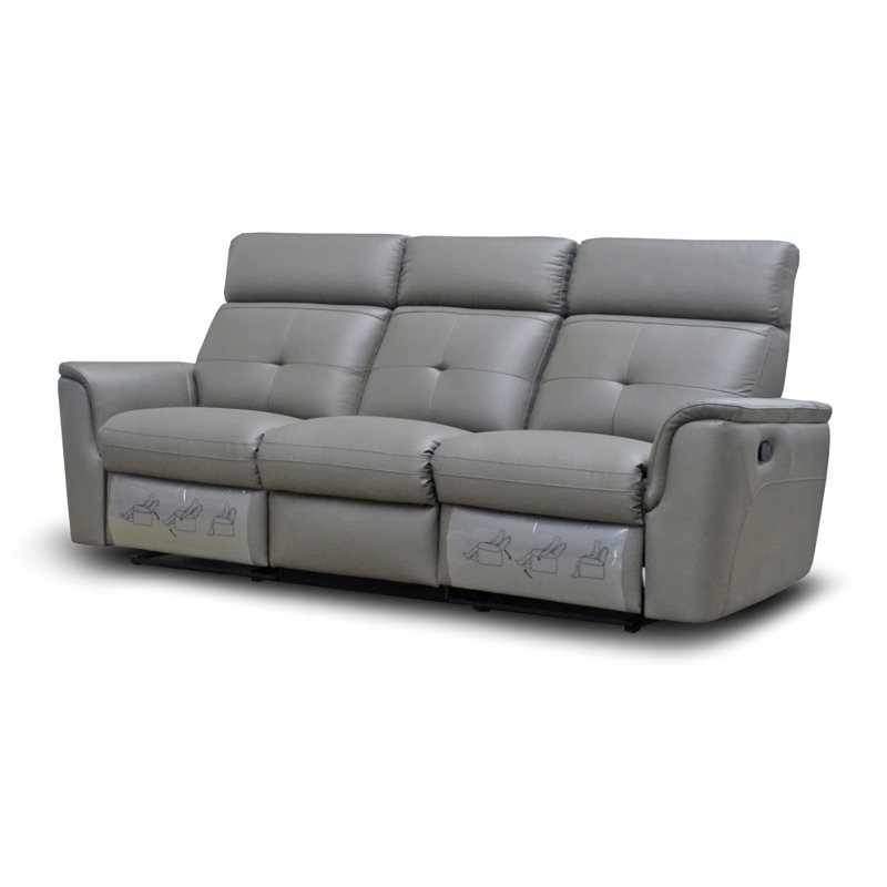 Canapé inclinable moderne gris foncé.