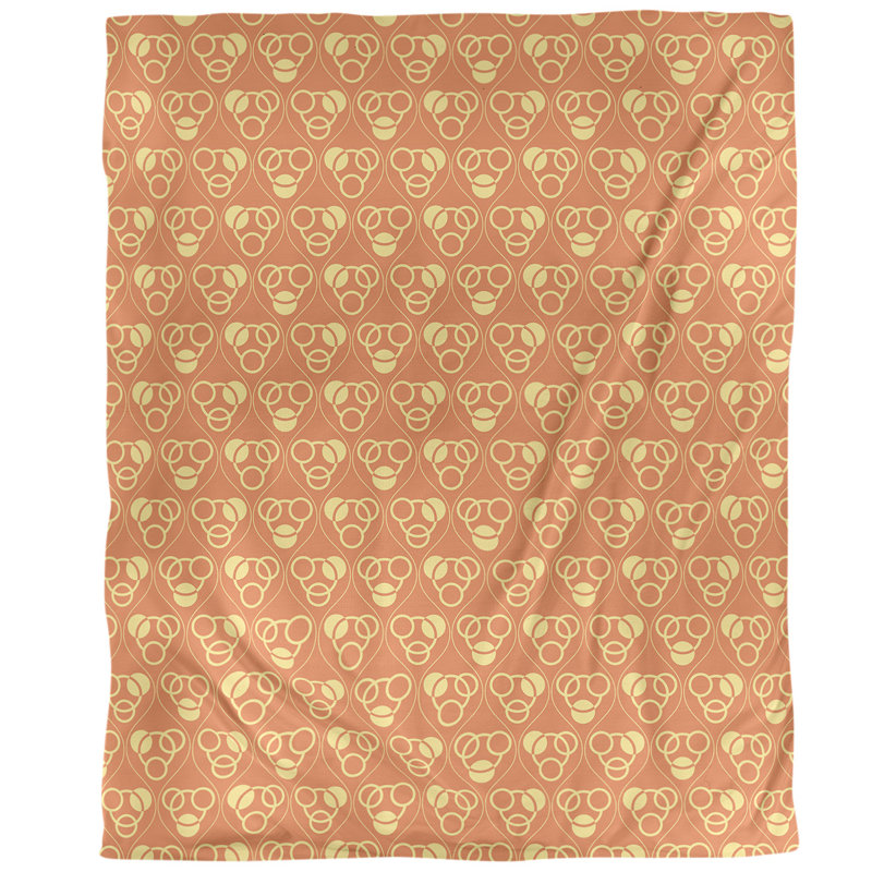 Housse de couette simple Circles Waves, Housse de couette pour très grand lit, Microfibre, Orange/jaune