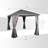 Toit rigide 10 pi L 10 pi. D Pavillon de jardin en aluminium