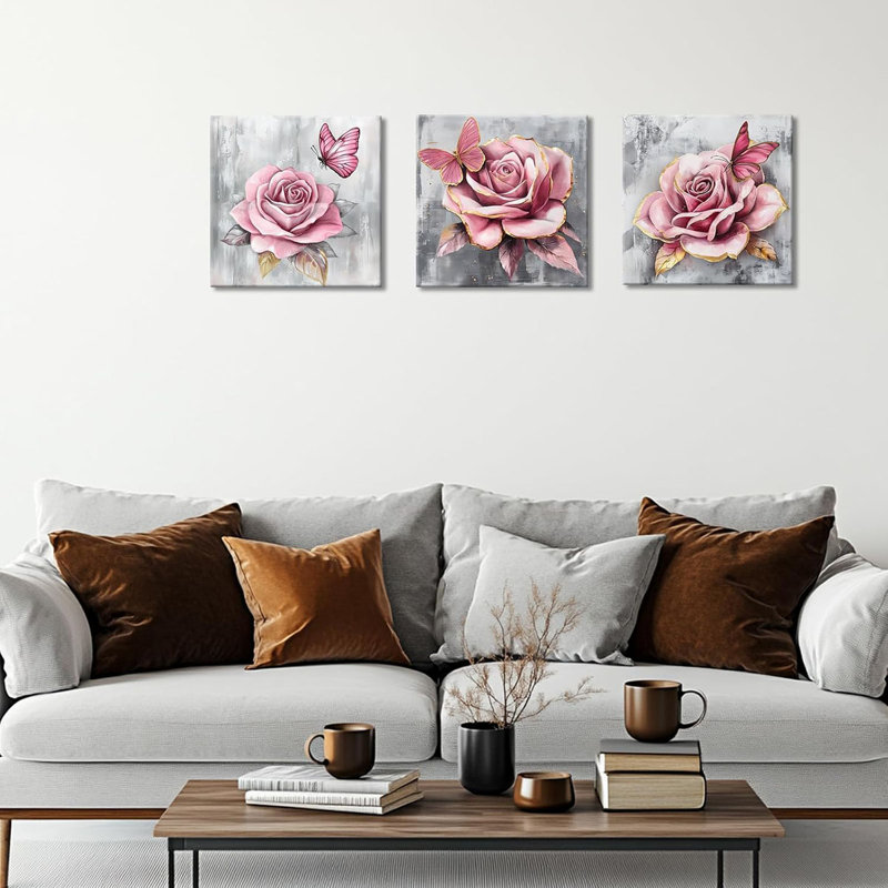 3 Piece Wrapped Canvas Wall Art, 50cm H x 50cm W