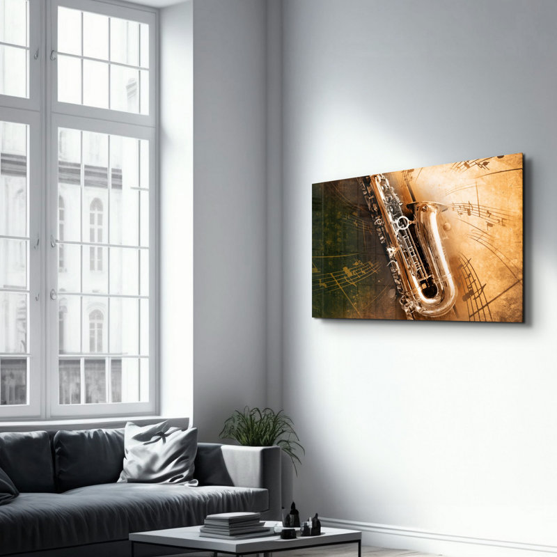 Élégante peinture murale en verre trempé de 13,8 po x 21,7 po | 100% verre trempé, épaisseur: 0,16 pouce | Imprimé UV pour des couleurs éclatantes | Parfait pour la décoration intérieure, le salon et les espaces de bureau