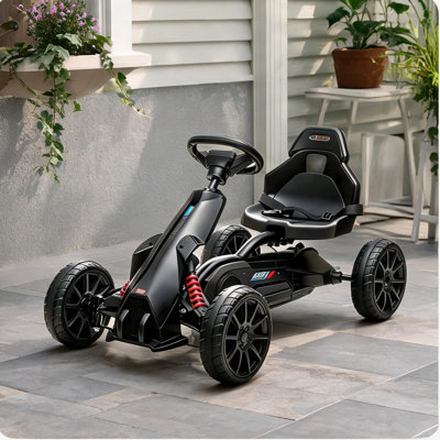 Poussette pour bébé avec design ajustable 39,2 x 22,8 x 23 po, fini noir mat