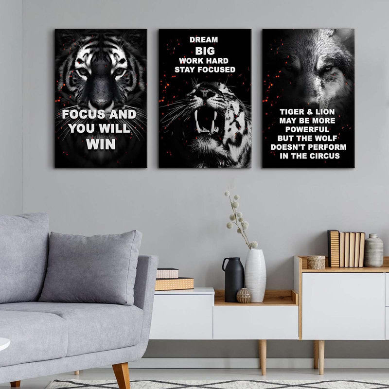 3 Piece Wrapped Canvas Print, 60 cm H x 40 cm W