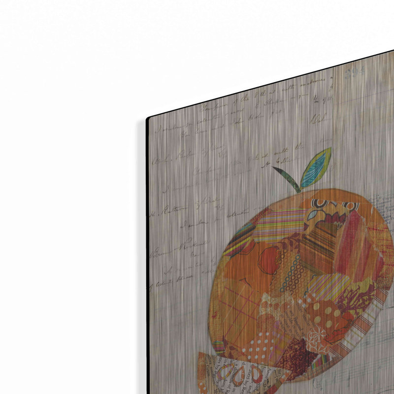 «August Grove®» Orange par Courtney Prahl, art mural en métal, H 16 po x l 12 po