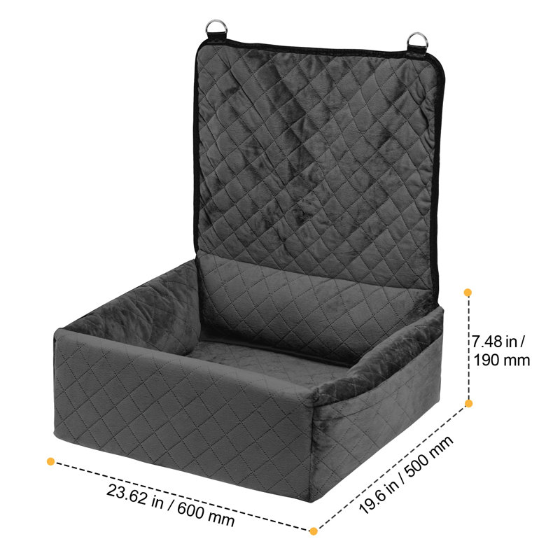 Siège d'appoint matelassé de qualité supérieure pour petits et moyens chiens - Lit de voyage pour animaux de compagnie sécuritaire et confortable avec doublure imperméable