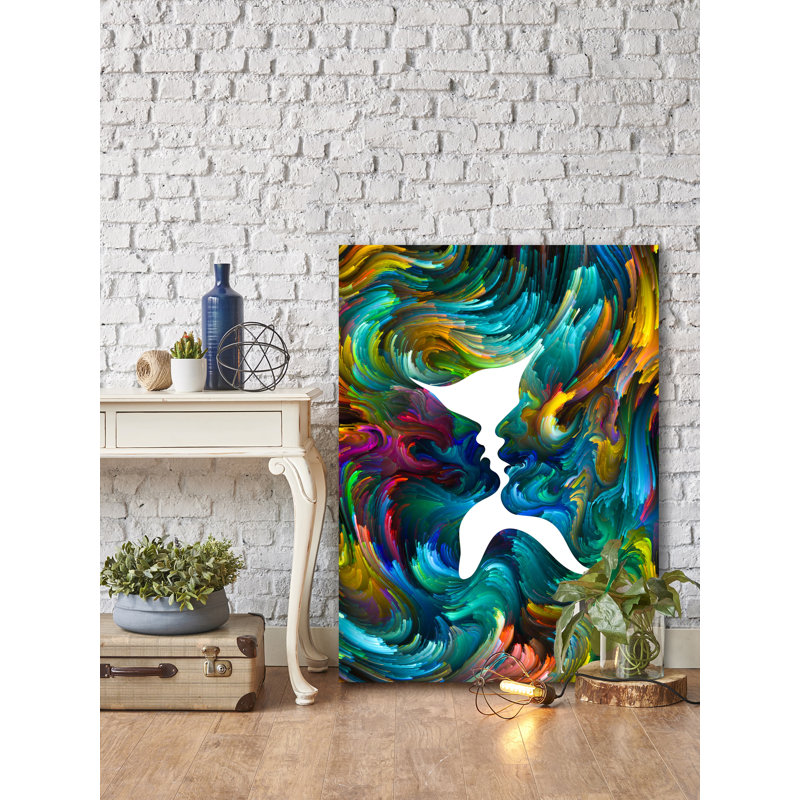 «Abstract Art of Love in a Swirl», impression sur toile tendue, H 36 po x l 48 po x P 1,5 po