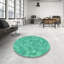 Tapis vert/blanc à motifs-344377428