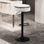 2 tabourets de bar à hauteur réglable en lin, pivotant à 360 ° et avec rangement pour 2 chaises de salle à manger, poche pour tabouret