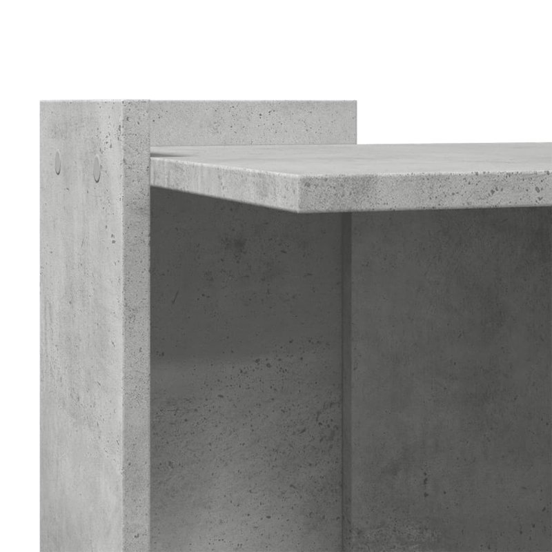 Engineered Wood Litter Box Enclosure, 51cm H x 42cm W x 42cm D, Concrete Grey