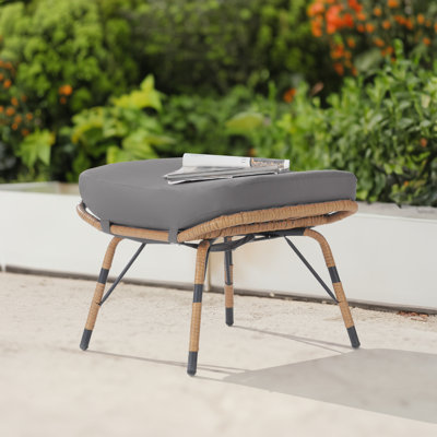 Repose-pieds d'extérieur avec coussin Sunbrella® Kluss