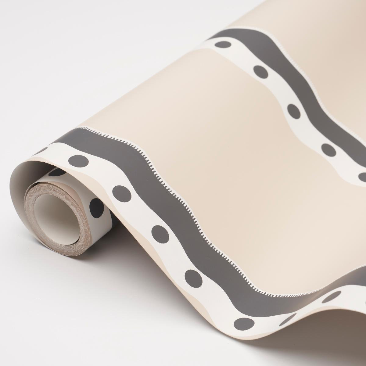 Rousseau Wallpaper Roll, Noir/Cream