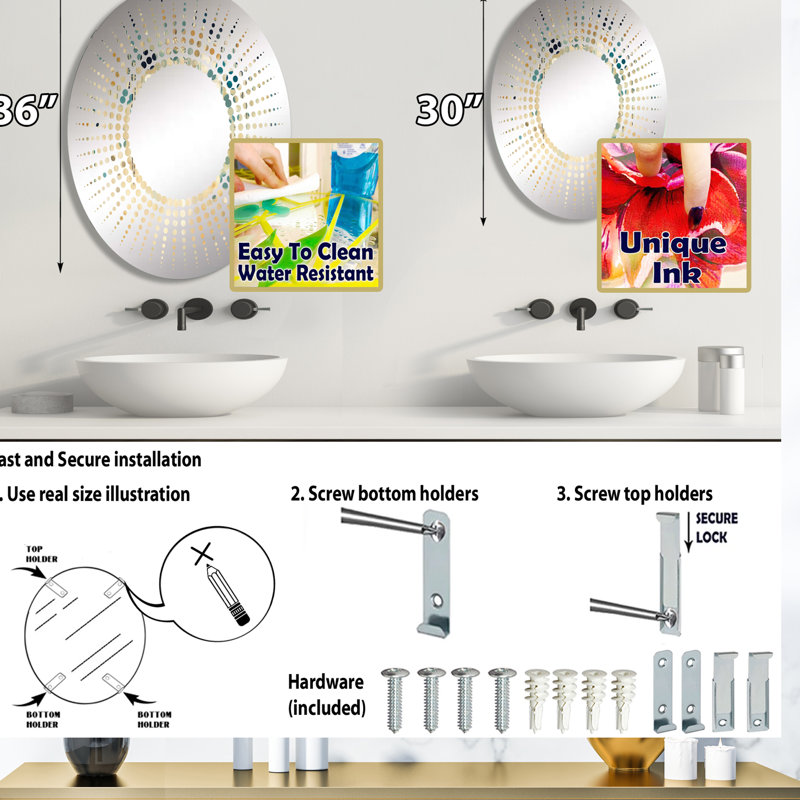Je le prendrais en considération - Miroir décoratif Starburst MIR102210 O, L 20 po x H 30 po