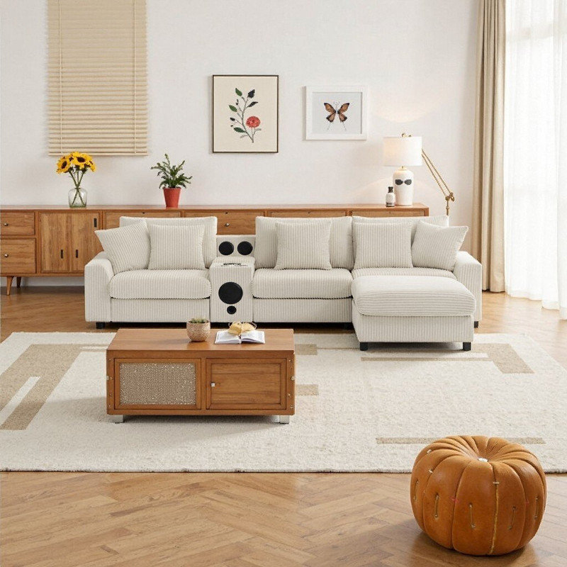 Canapé en L Smart Modular, Beige