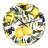 Lemon and Olive Branches I - Tropical wall clock-60329175