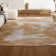 Coban Abstract Two-Tone Modern Orange/Beige/Cream Rug
