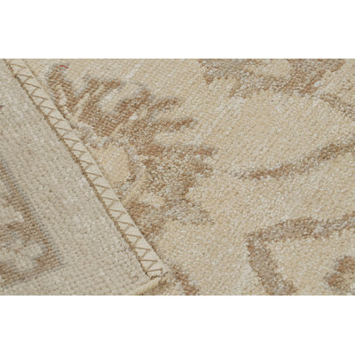 Oushak Handmade Oushak Silk Floral Area Rug