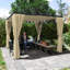 Outsunny 3 x 3(m) Pergola w/Retractable Roof Canopy Curtains-649650664