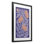 Coquelicots mauves Mid-Century, reproduction sous verre, design par Martina Pavlova